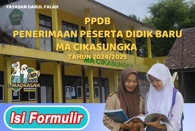 poster ppdb ma cikasungka tahun ajaran 2024 2025